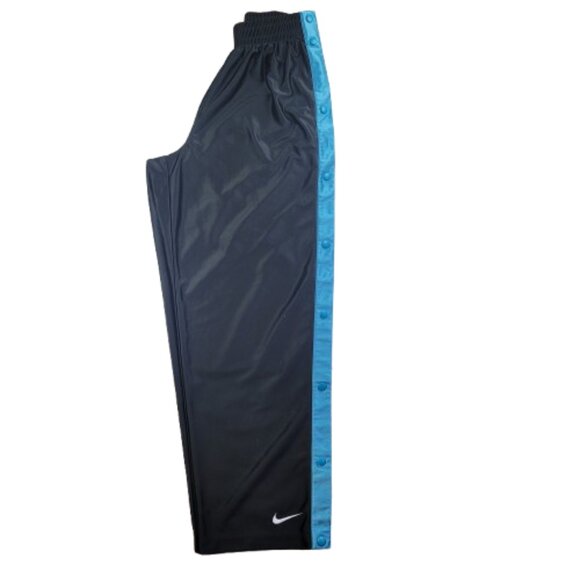 Nike Vintage Tear Away Snap Track Pants Mens Large Black Blue - Picture 5 of 11